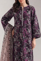 Unstitched Printed Lawn 3 Piece