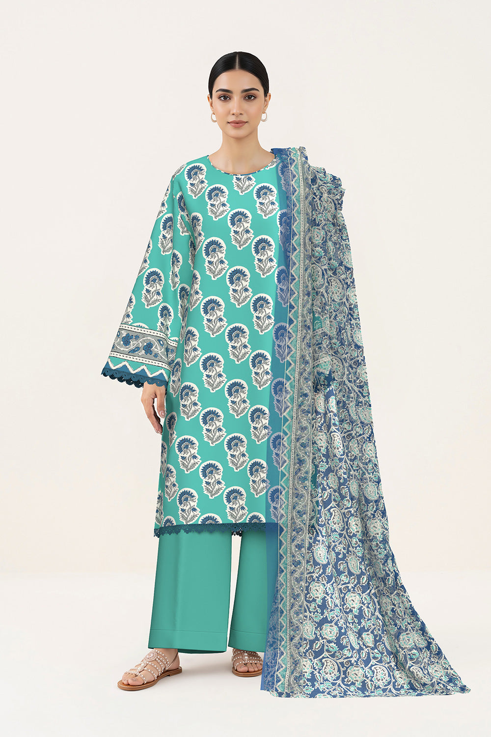 3 Piece Printed Lawn Suit