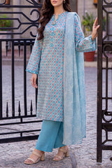 Unstitched Printed Lawn 3 Piece