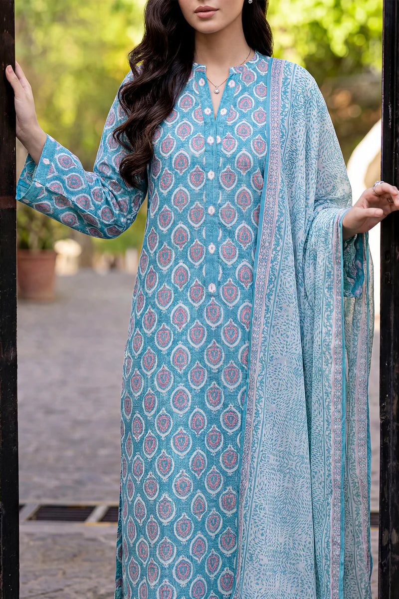Unstitched Printed Lawn 3 Piece