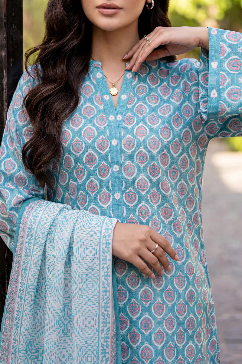Unstitched Printed Lawn 3 Piece