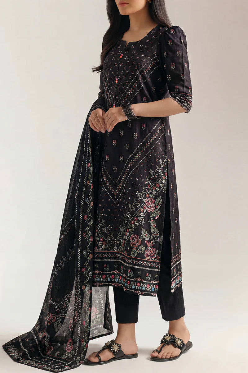 Unstitched Printed Lawn 3 Piece