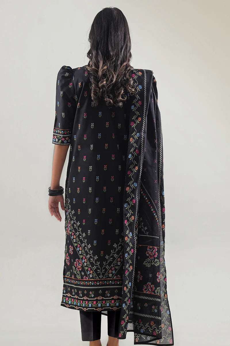 Unstitched Printed Lawn 3 Piece