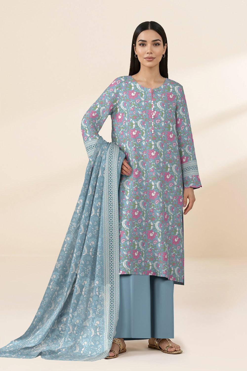 3 Piece Printed Lawn Suit