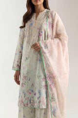 Unstitched Printed Lawn 3 Piece