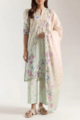 Unstitched Printed Lawn 3 Piece