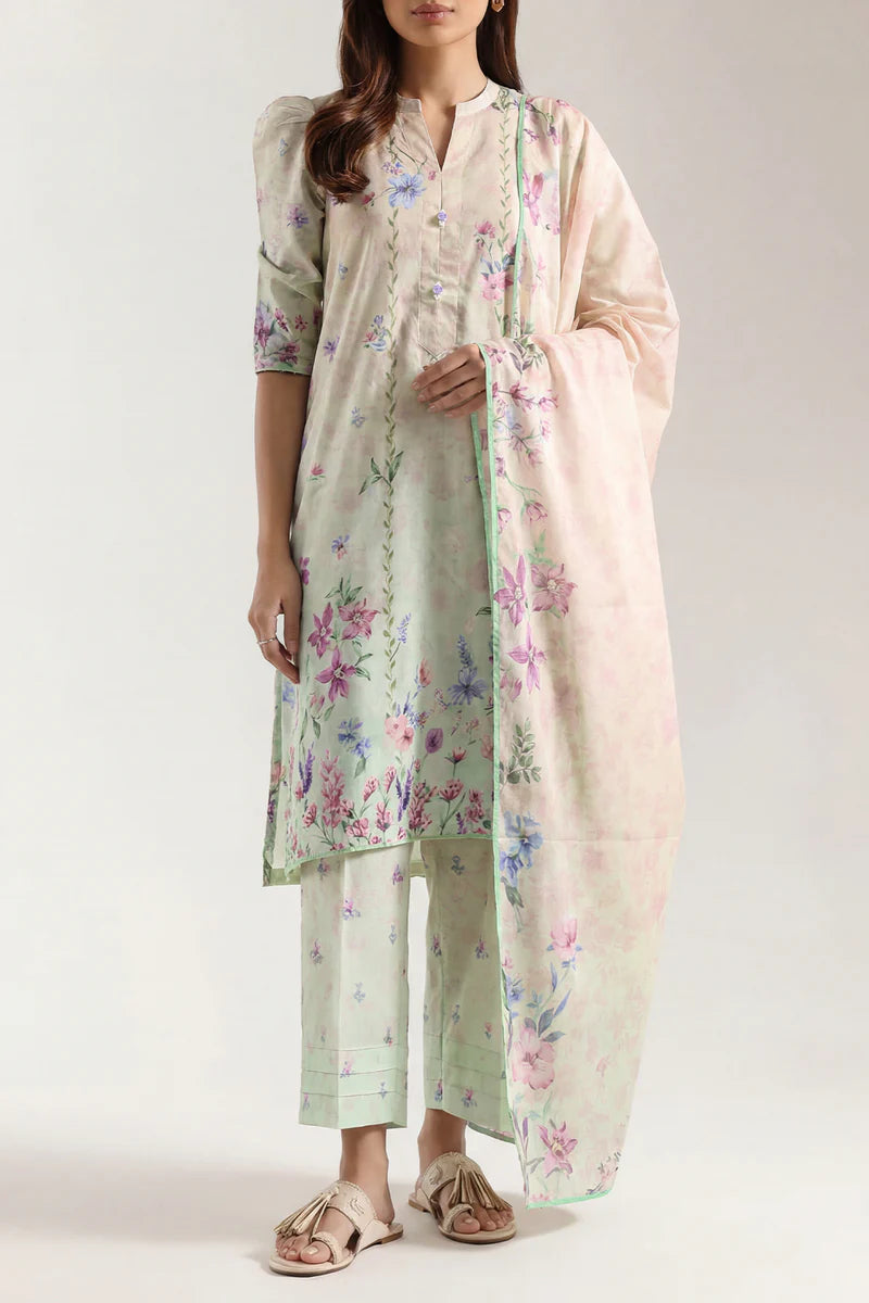 Unstitched Printed Lawn 3 Piece