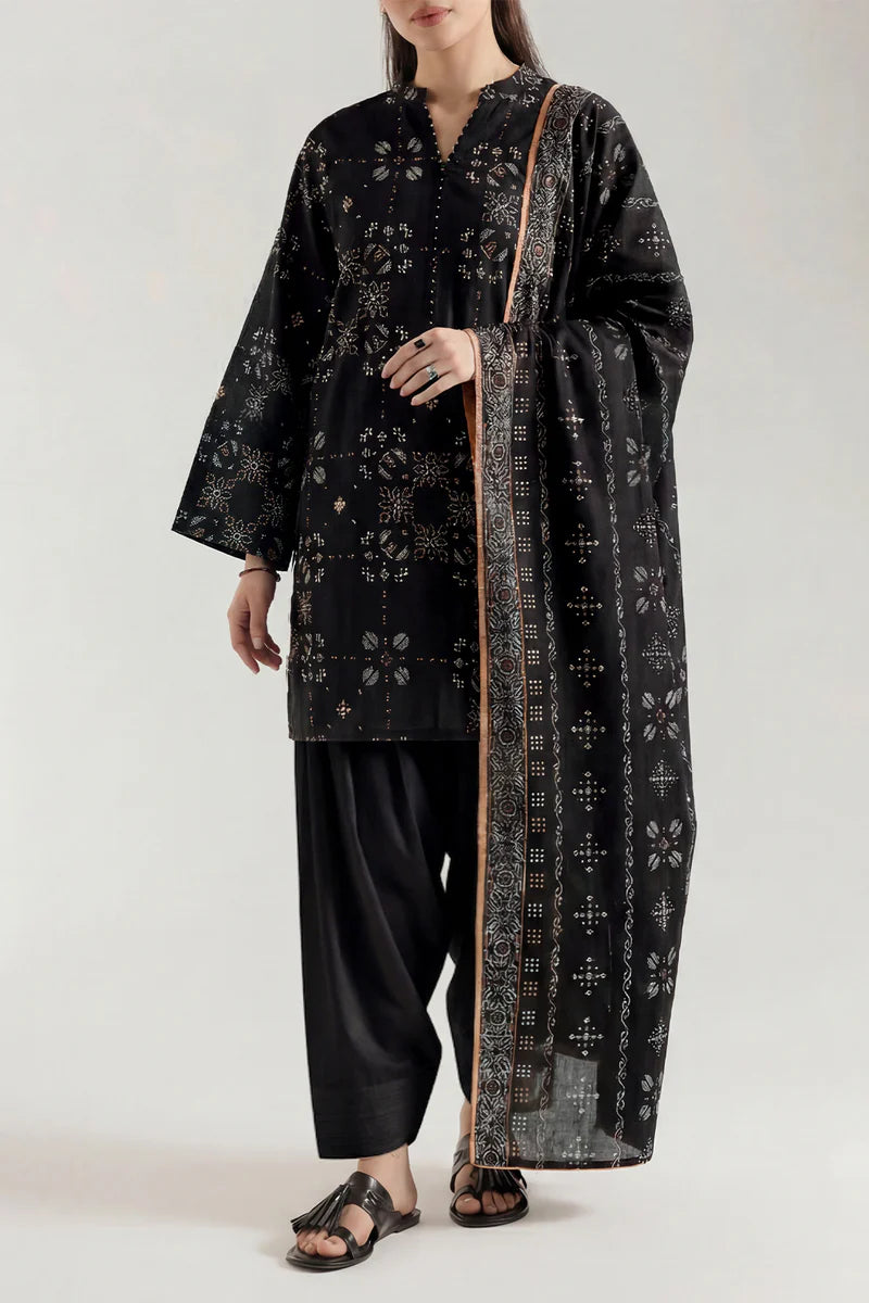 Unstitched Printed Lawn 3 Piece