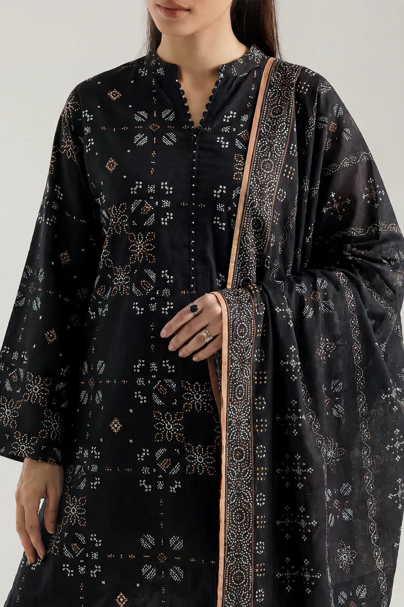 Unstitched Printed Lawn 3 Piece