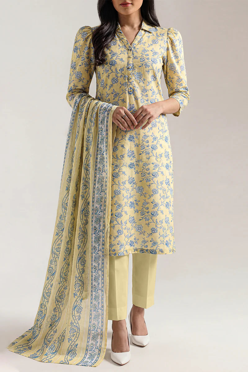Unstitched Printed Lawn 3 Piece