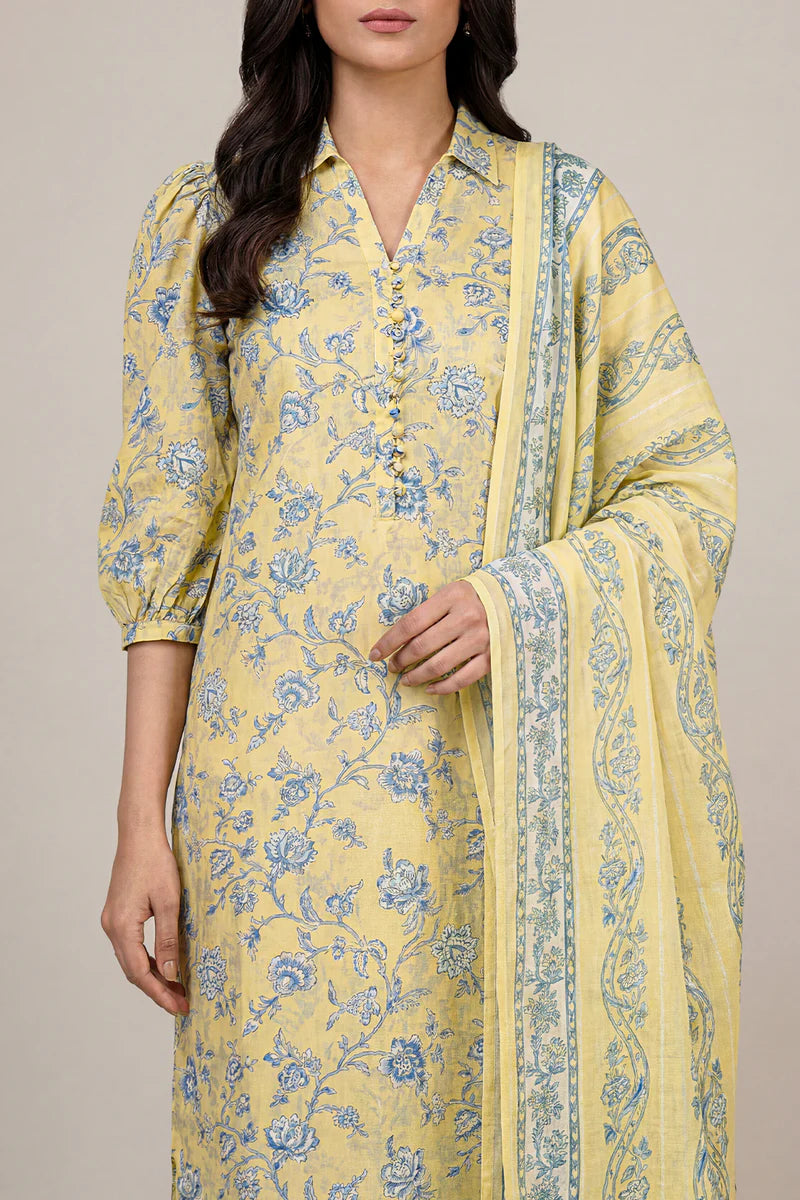 Unstitched Printed Lawn 3 Piece