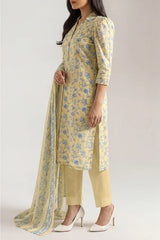 Unstitched Printed Lawn 3 Piece