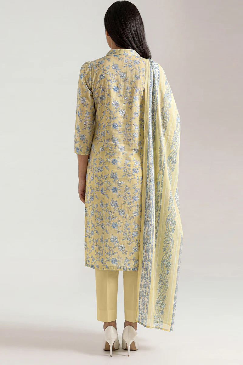 Unstitched Printed Lawn 3 Piece